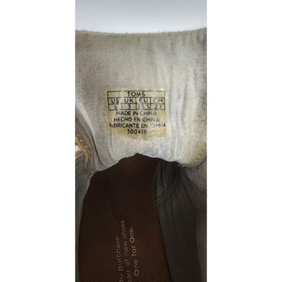 TOMS Women’s Shoes Taupe Suede Desert Wedge Ankle Booties Size 5 - Picture 7 of 9